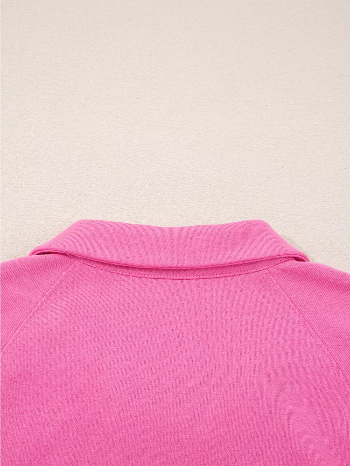 Sarah Express Women's Solid Color Collared Pullover and Central Seam Pants Set