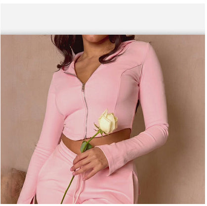 Sarah Express Women's Cargo Pants High Waist Wide Leg Trousers with Pockets - Drawstring Straight Leg Pants Pink top