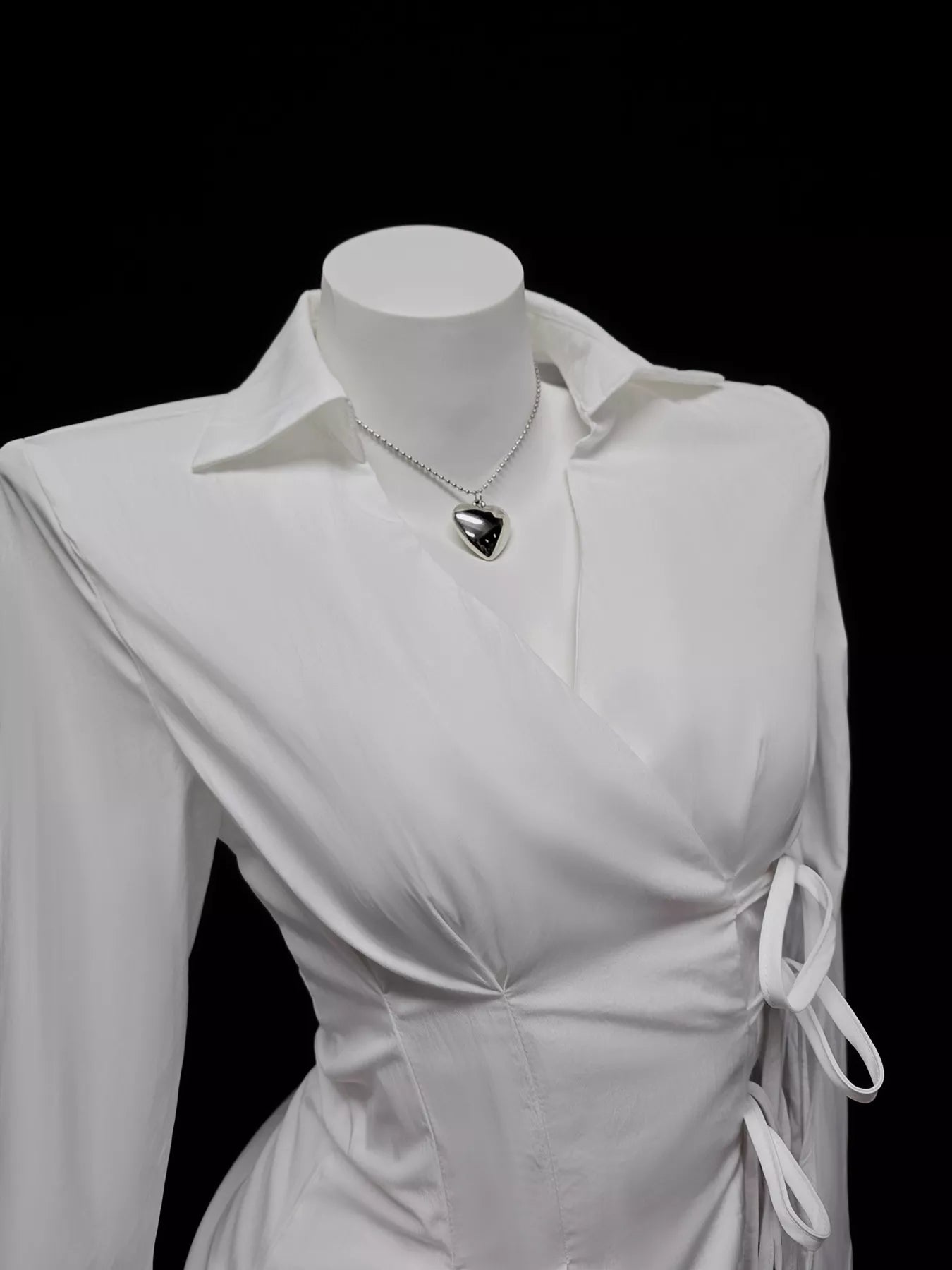 Sarah Express Women's Side Tied Long Sleeve Shirt