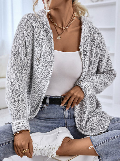 Sarah Express Women's Zip-Up Hooded Sweater