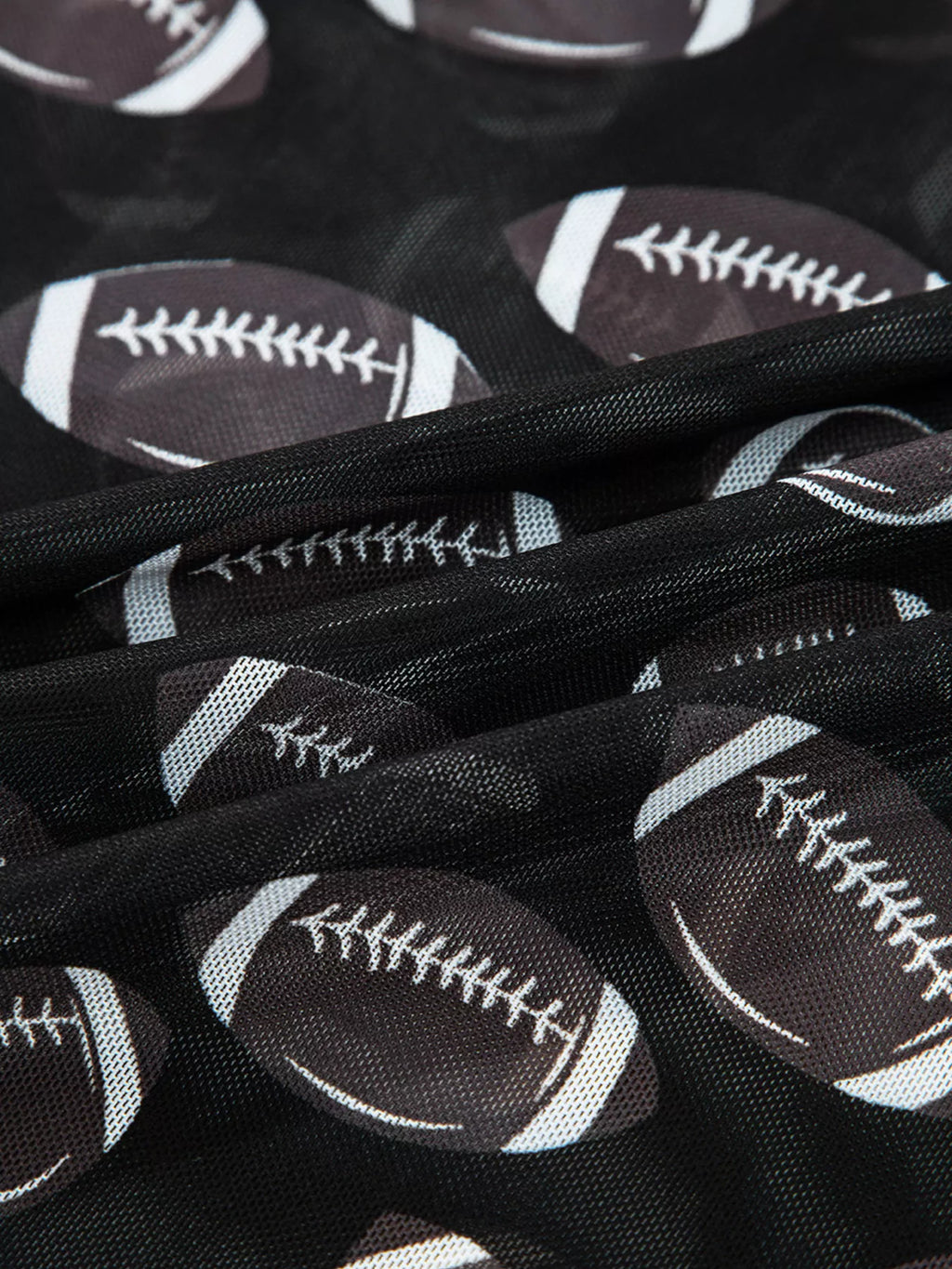 Sarah Express Women's Game Day Mesh Sheer Long Sleeve Top