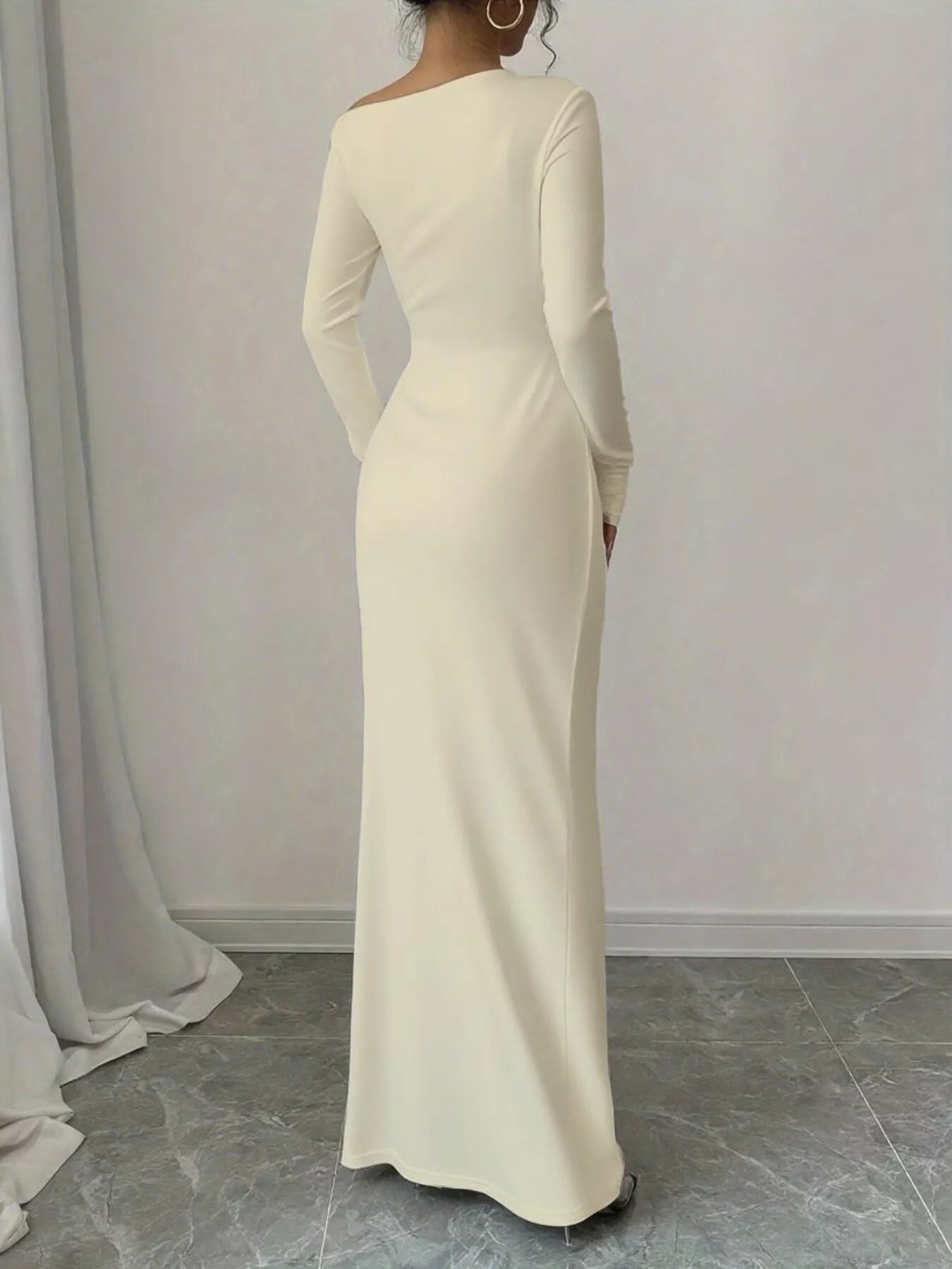 Sarah Express Women's Floral Print One Shoulder Maxi Dress