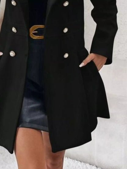 Sarah Express Women's Double-Breasted Wool Blend Coat