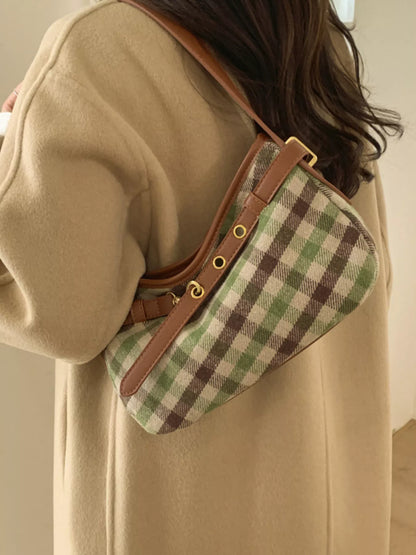 Sarah Express Women's Plaid Pattern Shoulder Bag