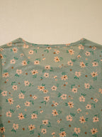 Sarah Express Women's Floral Print Mesh Long Sleeve Top