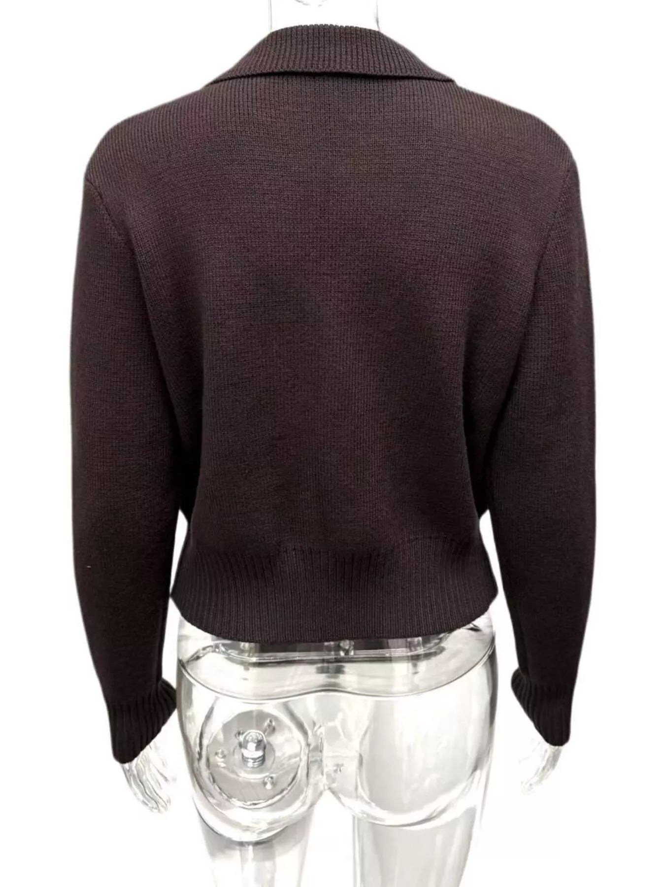 Sarah Express Women's Double-Breasted Knit Cardigan