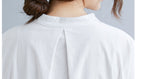 Sarah Express Women's Cotton Linen Stand Collar Loose Fit Dress
