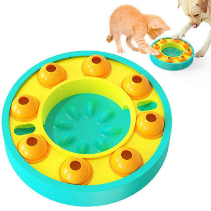 Sarah Express Interactive Dog Puzzle Feeder Bowl - Slow Eating IQ Training Toy with Food Dispenser