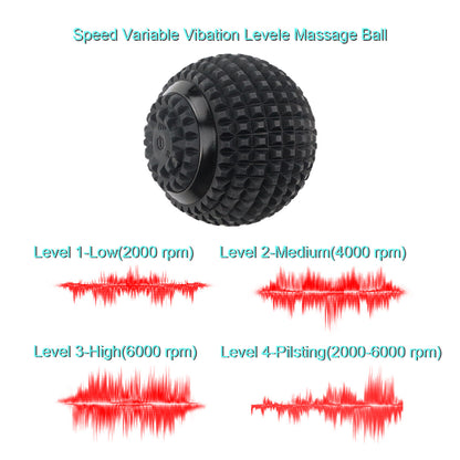 Sarah Express Vibrating Massage Ball - 4-Speed Electric Muscle Recovery Therapy Ball