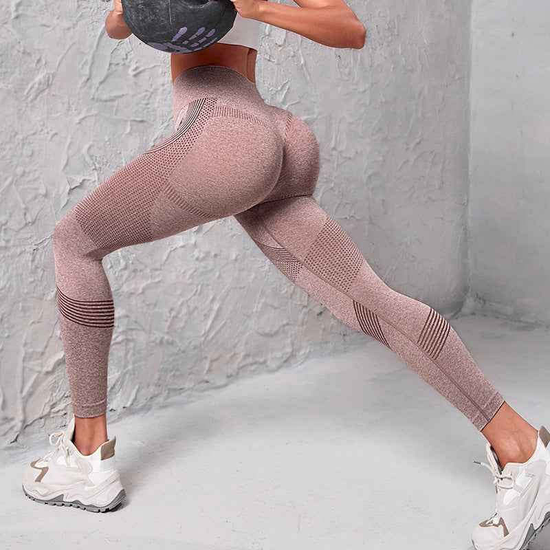 Sarah Express Women's High Waist Seamless Yoga Pants - Butt Lifting Workout Leggings for Gym & Fitness