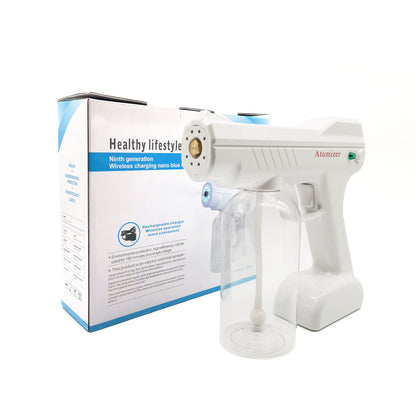 Sarah Express Wireless Nano Atomizing Spray Gun - Rechargeable Handheld Disinfection Fogger 800ml White USB