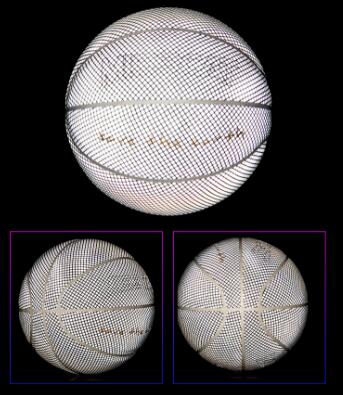 Sarah Express Luminous Glow in the Dark Basketball for Night Games - Official Size 7 Small square white reflective