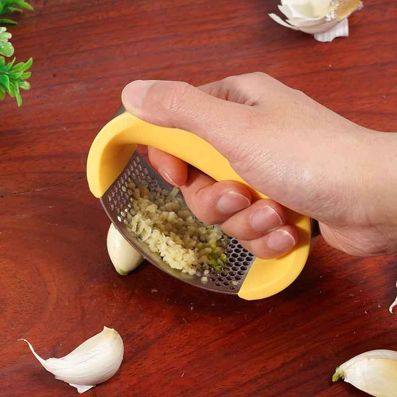 Sarah Express Premium Stainless Steel Garlic Press - Professional Kitchen Tool for Effortless Garlic Crushing