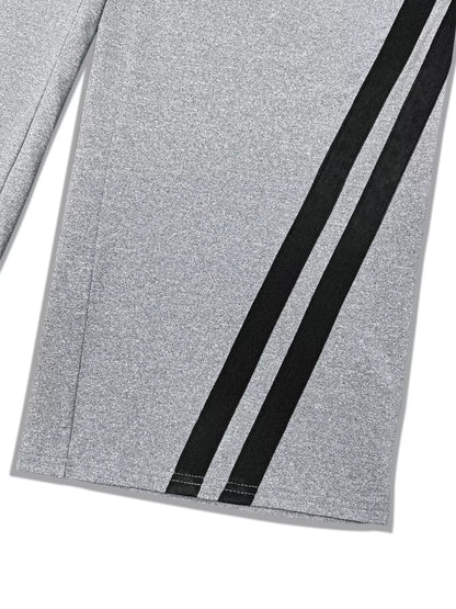 Sarah Express Women's Striped Contrast Wide Leg Pants