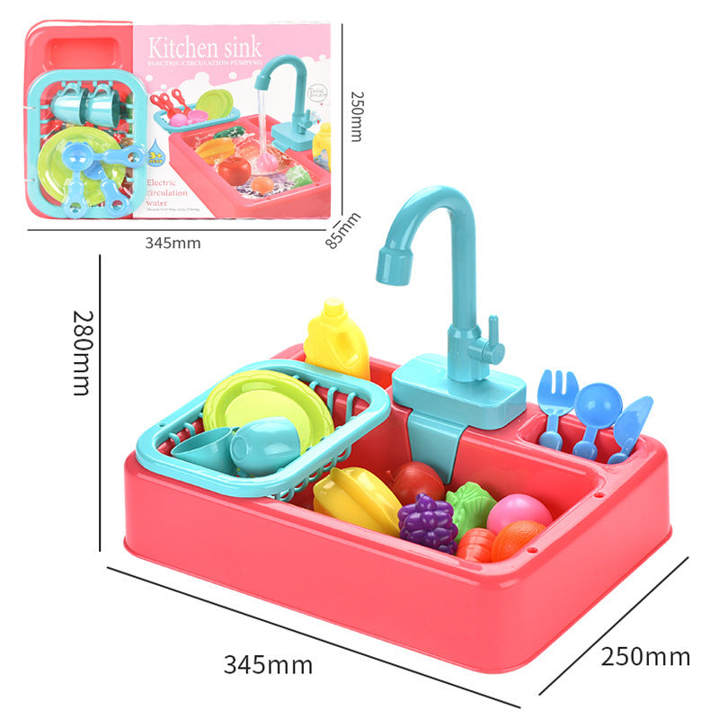 Interactive Kitchen Sink Toy Set with Electric Water Pump for Kids Ages 3+