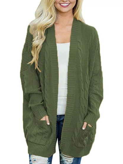 Sarah Express Women's Chunky Knit Open Front Cardigan - Cozy Oversized Plus Size Sweater