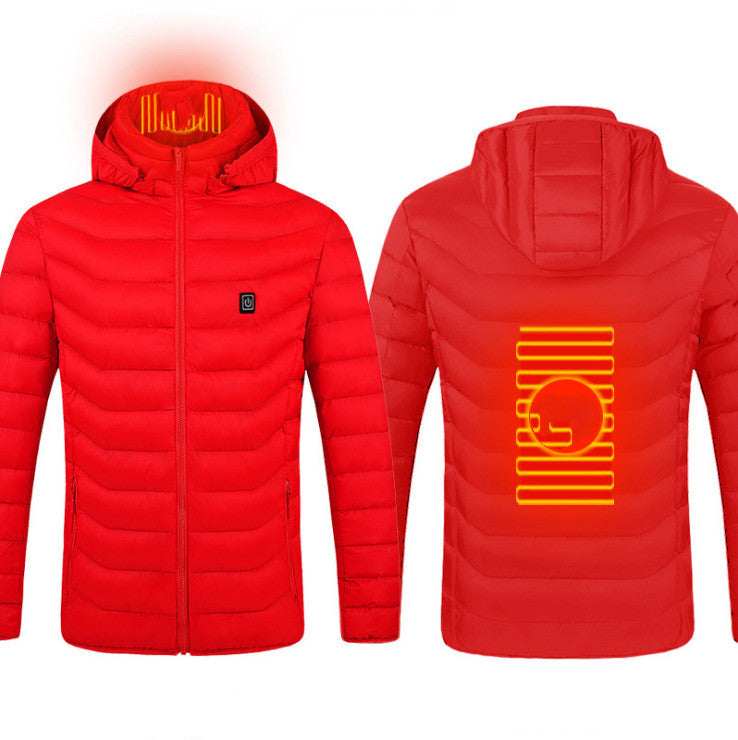 Sarah Express USB Heated Vest Jacket - Electric Thermal Heating Coat Winter Warmth Red Zone2