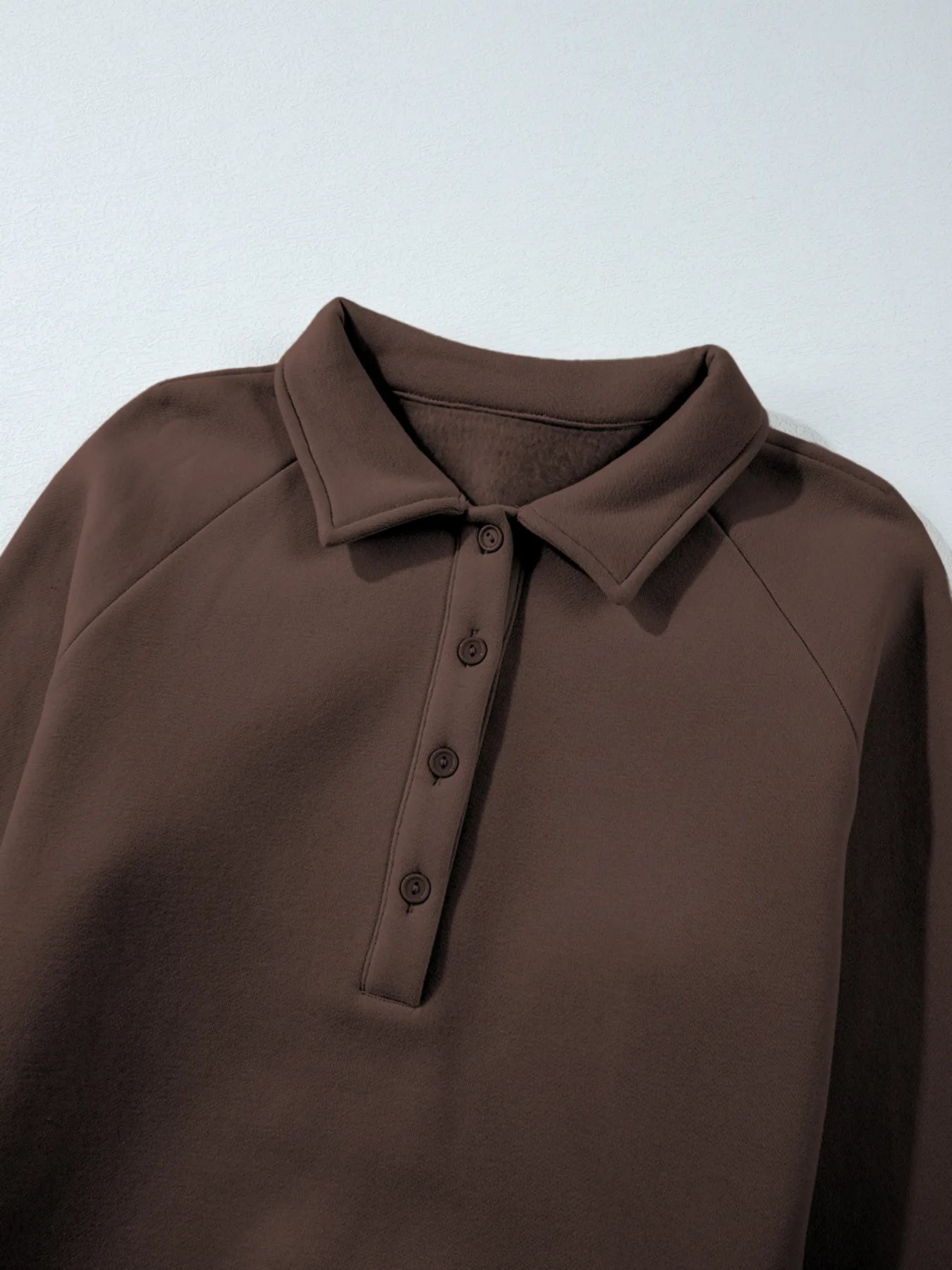 Sarah Express Women's Collared Sweatshirt and High Waist Pants Active Set