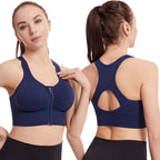Sarah Express Women's Shockproof Push Up Sports Bra - High Impact Running Yoga Fitness Plus Size