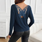 Sarah Express Women's Ribbed Batwing Sleeve Long Sleeve Top Pullover