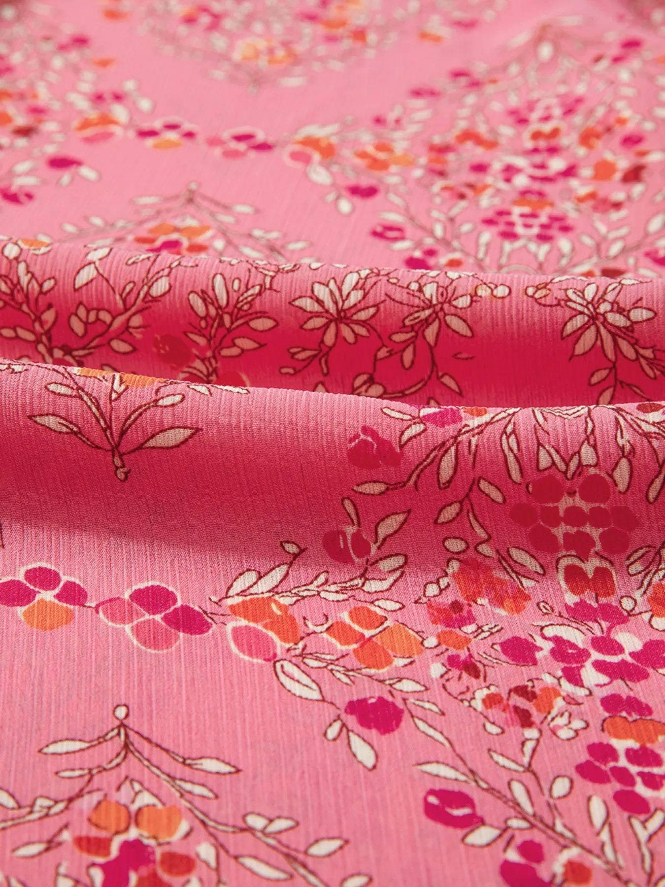 Sarah Express Women's Floral Print Lantern Sleeve Loose Shirt