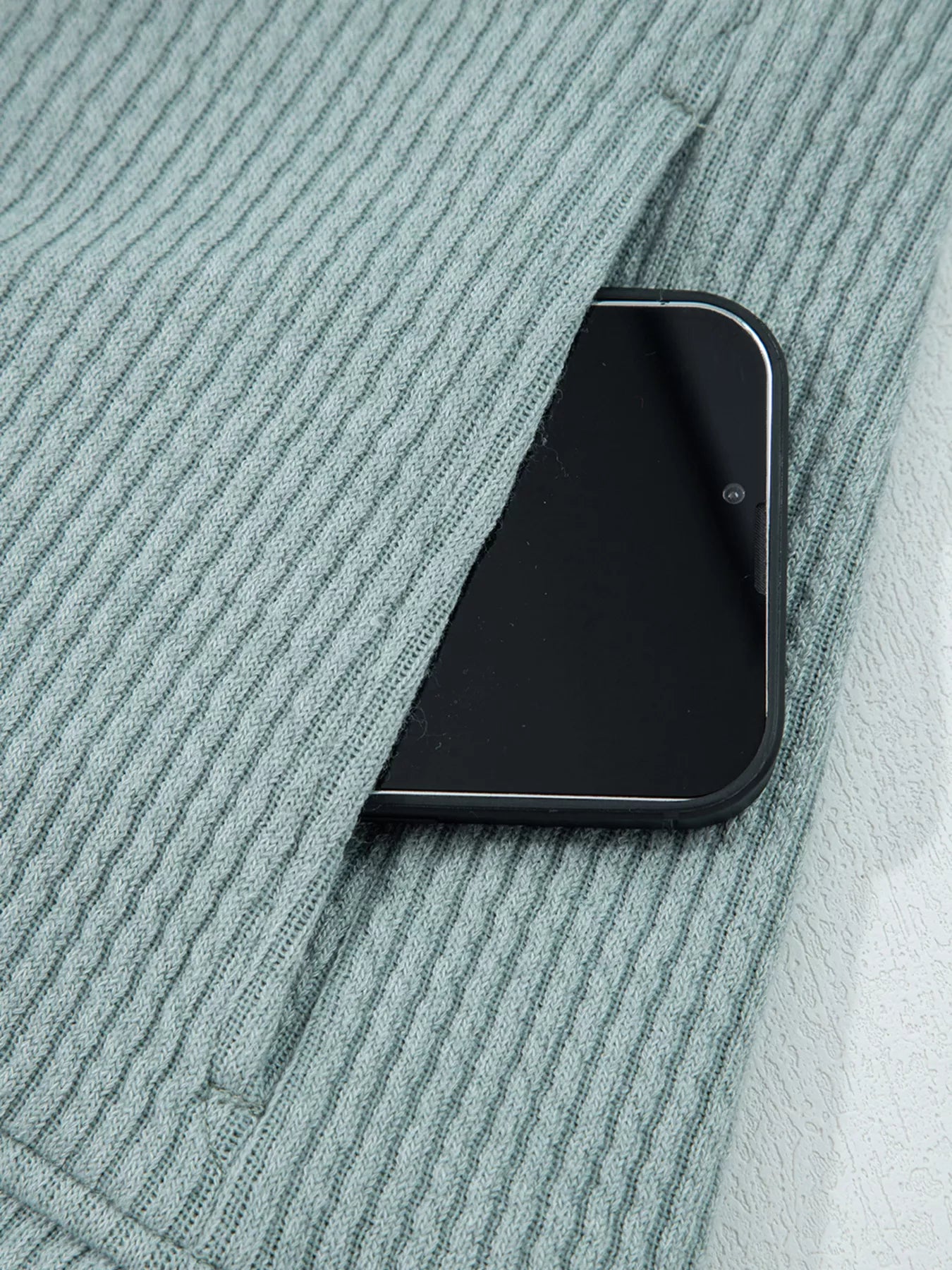 Sarah Express Women's Ribbed Drop Shoulder Knit Hoodie