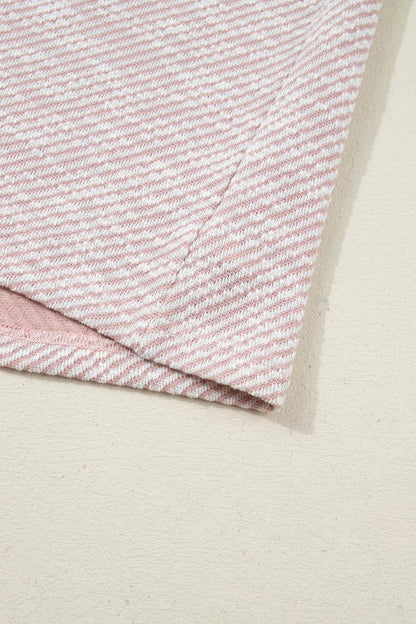 Sarah Express Women's Twilled Print Lace Trim Ruffled Short Sleeve Blouse