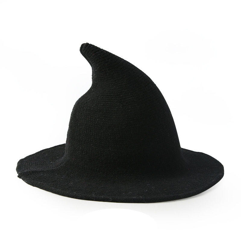 Sarah Express Wool Witch Wizard Hat Wide Brim High Crown Hand-Painted