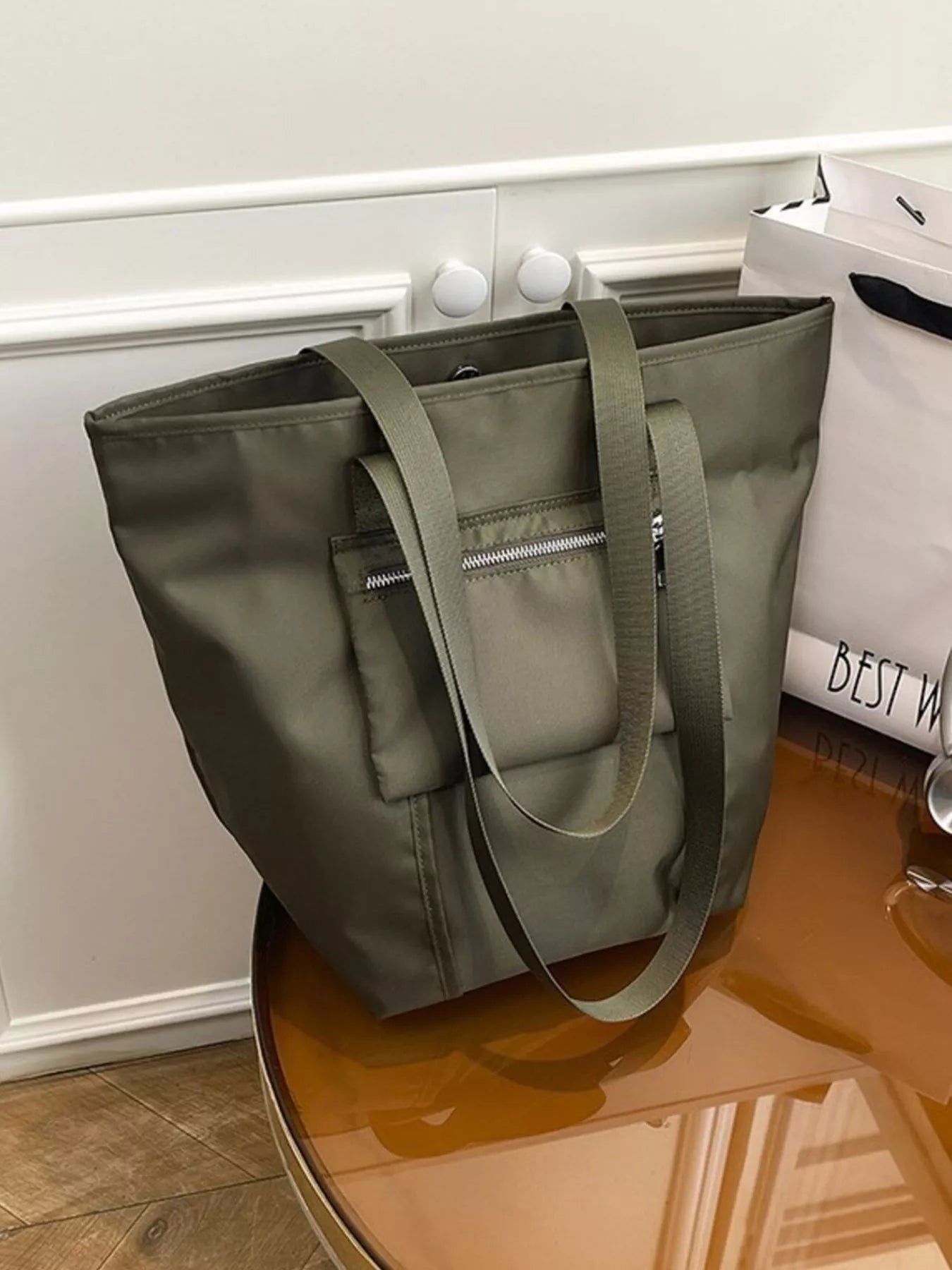 Sarah Express Women's Lightweight Nylon Shoulder Bag - Large Casual Crossbody Purse