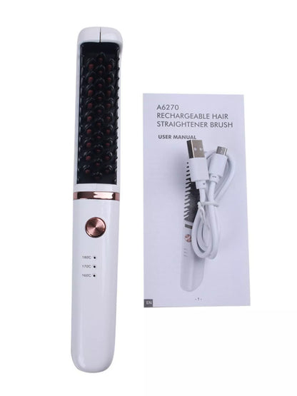 Sarah Express 2-in-1 Heated Straightening Comb - Portable Hair Straightener & Curler