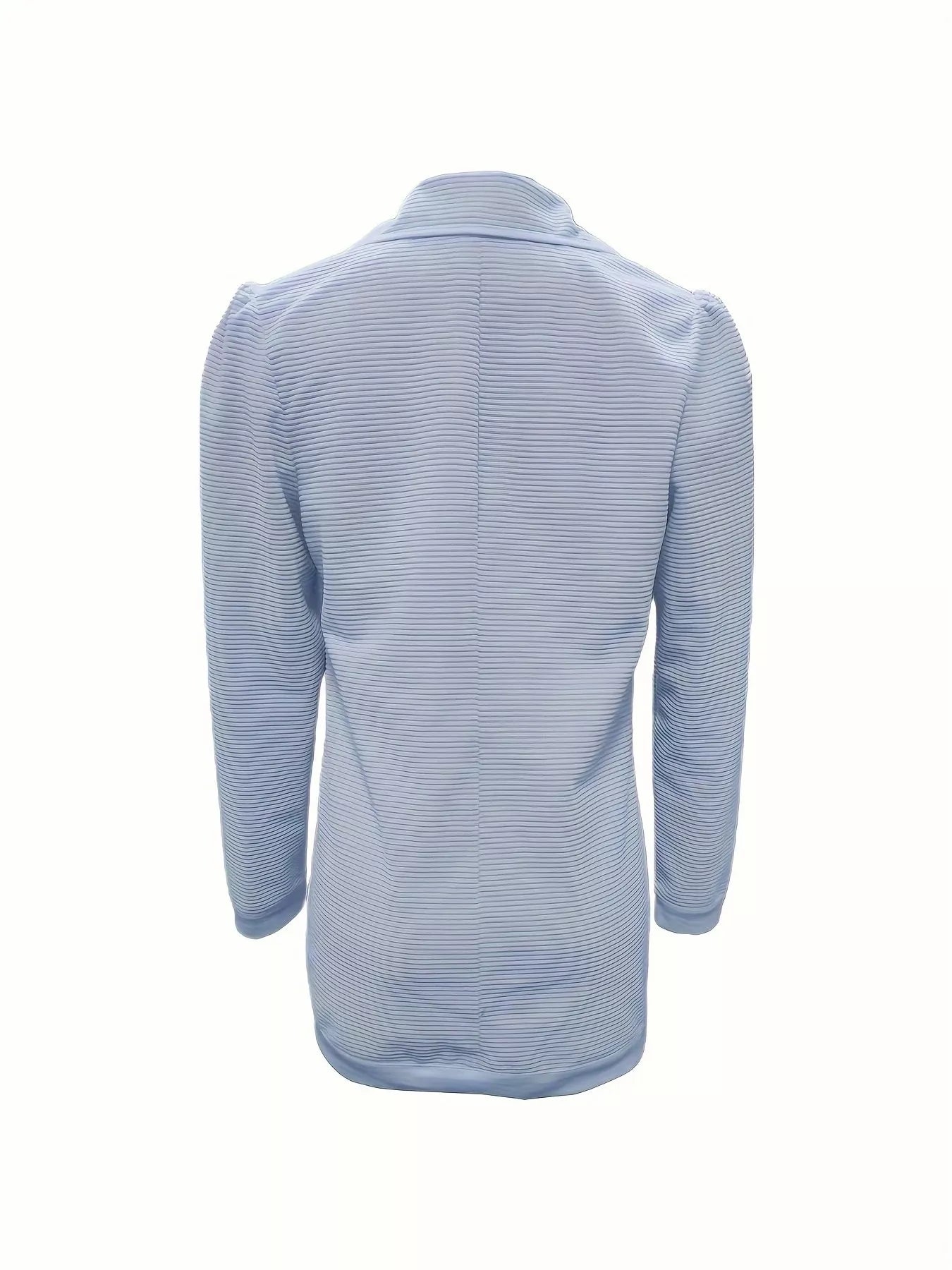 Sarah Express Women's Texture Knit Double-Breasted Blazer