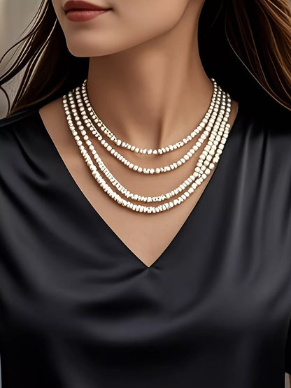 Sarah Express Women's V-Neck Short Sleeve Satin Blouse