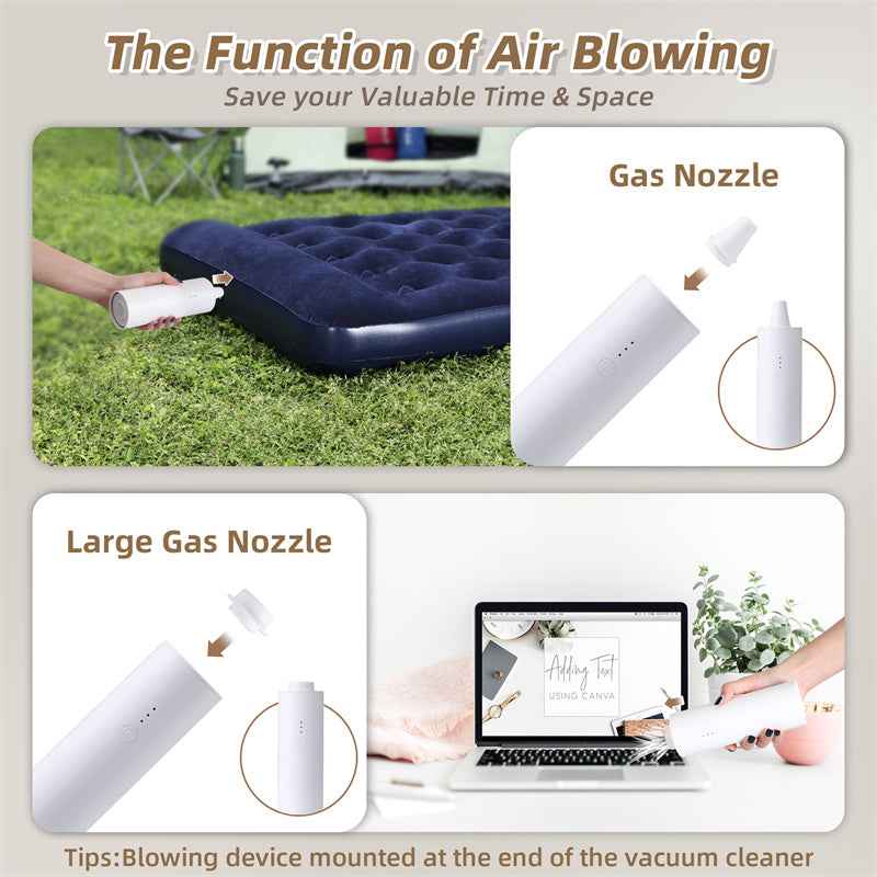 Sarah Express Shell Multifunctional Car Vacuum Cleaner 10kPa Portable Handheld Auto Vacuum with Suction and Blowing Function