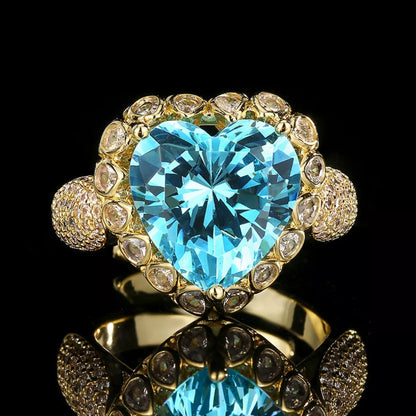 Sarah Express Women's 18K Gold-Plated Heart-Shaped Ring Gold One Size