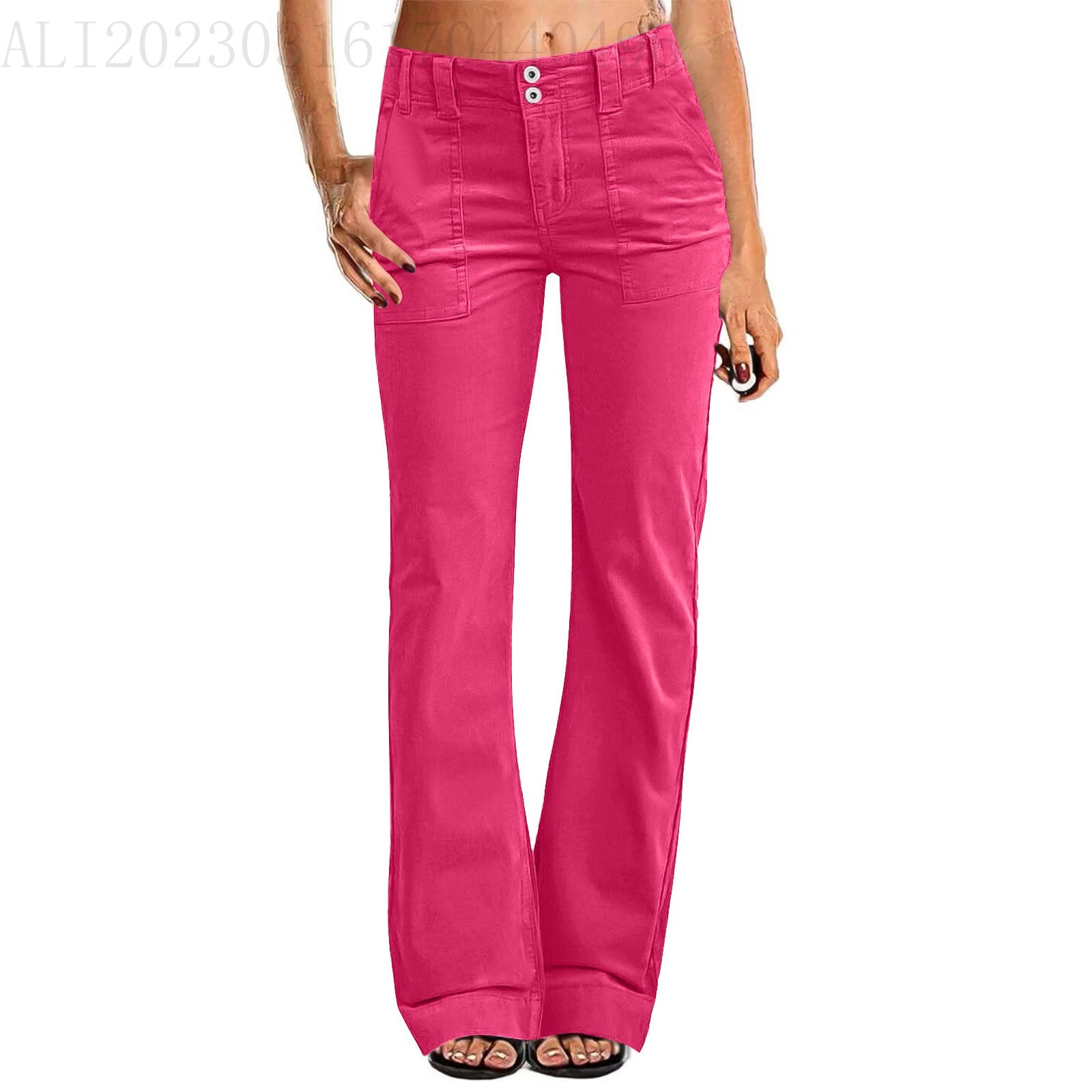 Sarah Express Lightweight Bootcut Athletic Pants Zipper Pocket Workout Leggings