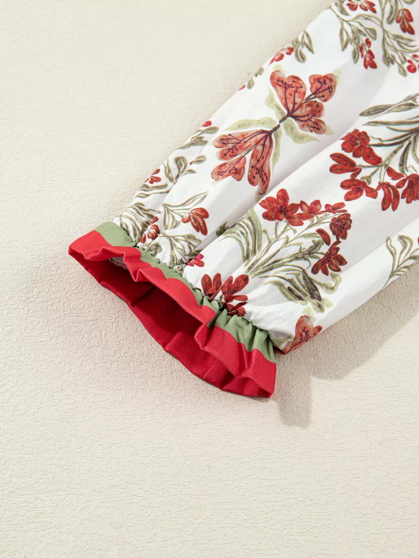 Sarah Express Women's Floral Print Long Sleeve Flared Dress with Frilled Neck - Vintage Inspired Midi Dress