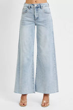 Sarah Express Women’s Plus Size High Rise Ankle Palazzo Jeans
