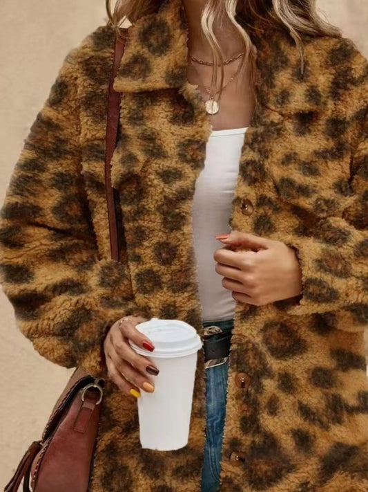 Sarah Express Women's Fuzzy Fleece Longline Coat