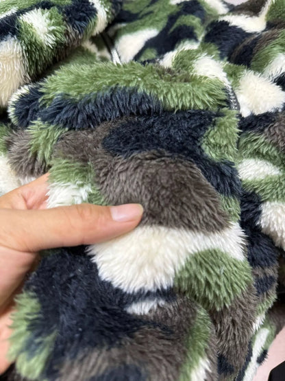 Sarah Express Women's Fuzzy Camo Zip-Up Hoodie