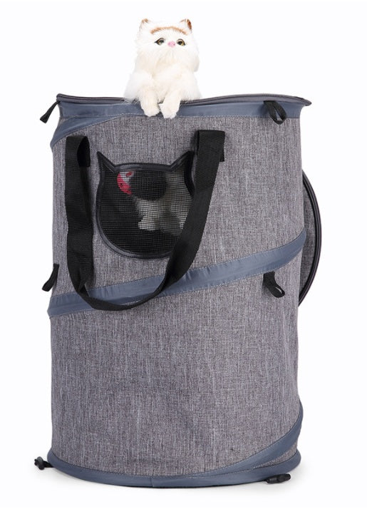 Foldable Pet Carrier Bag - Portable Travel Carrier for Cats & Small Dogs