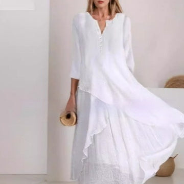 Sarah Express Women's A-Line Wide Waist Dress Casual Fresh Style Polyester