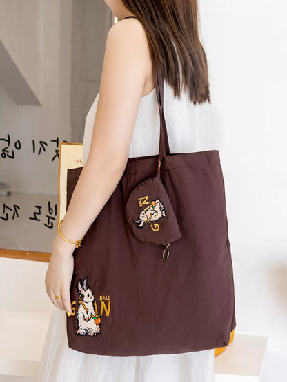 Sarah Express Women's Cartoon Print Lightweight Nylon Handbag Taupe ONESIZE