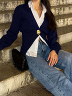 Sarah Express Women's Single-Button Knit Cardigan