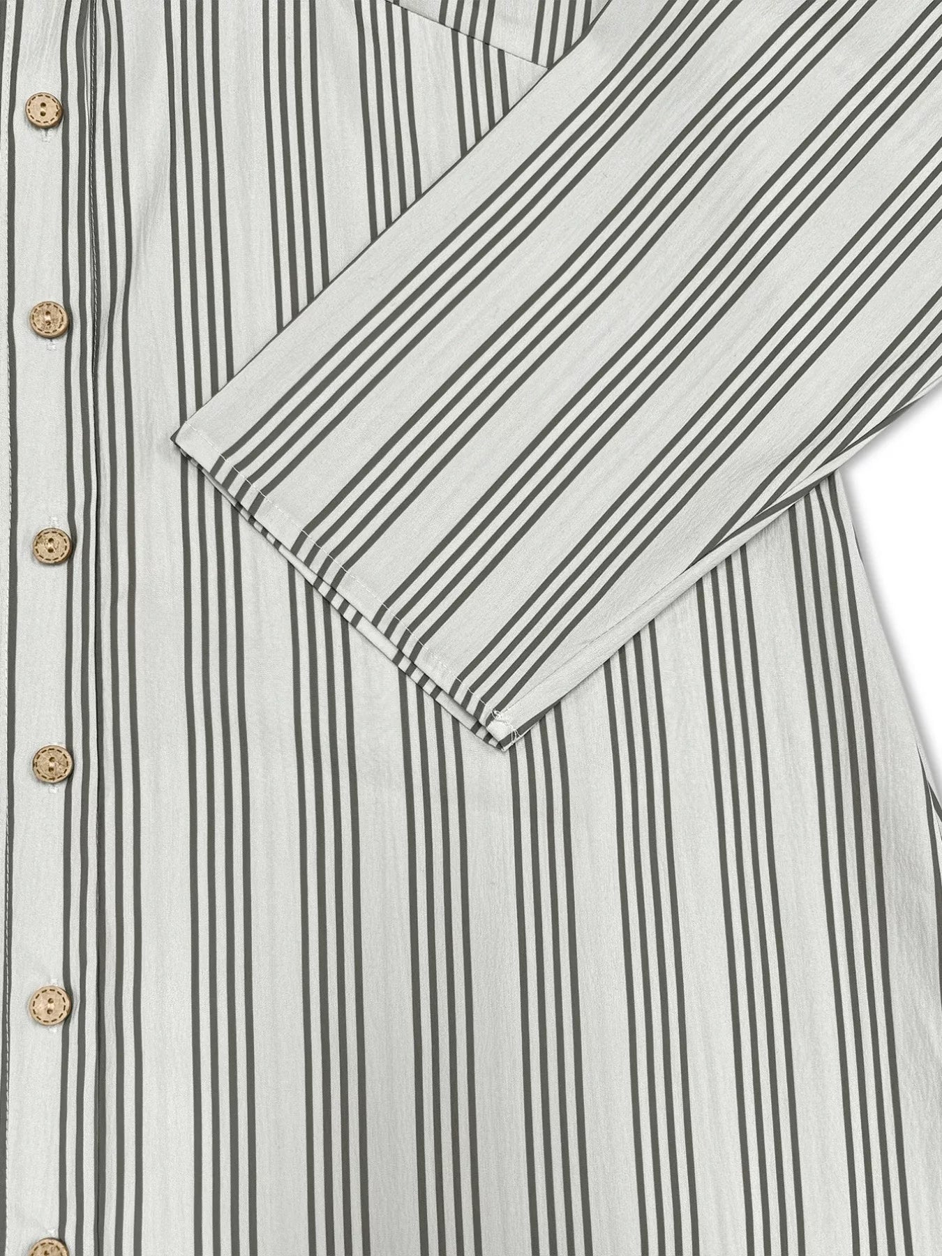 Sarah Express Women's Plus Size Striped Button Front Midi Dress