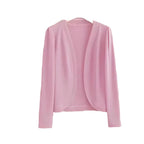 Sarah Express Shawl Collar Short Cardigan Lightweight Slim Fit Solid Color
