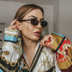Sarah Express Women's Chain Detail Korean Style Sunglasses UV400 Protection