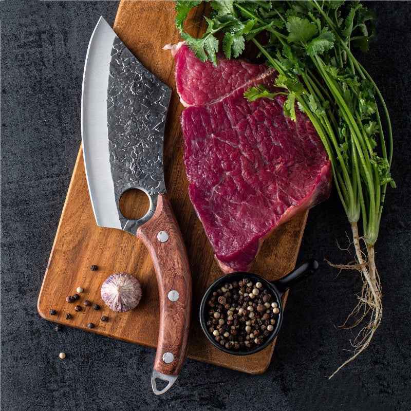 Sarah Express Premium Forged Kitchen Knife - 4CR13MOV Molybdenum Vanadium Steel Chef Knife with Rosewood Handle