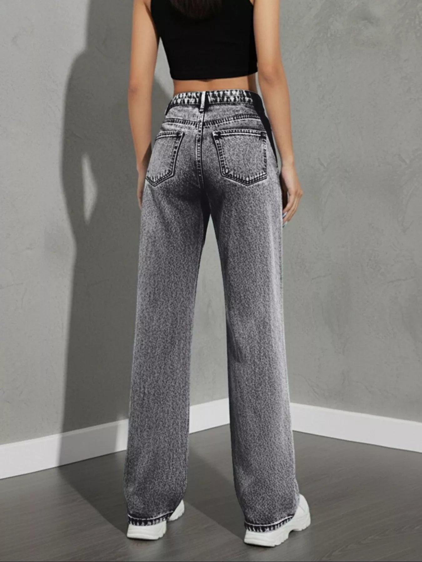 Sarah Express Women's High Waist Wide Leg Jeans