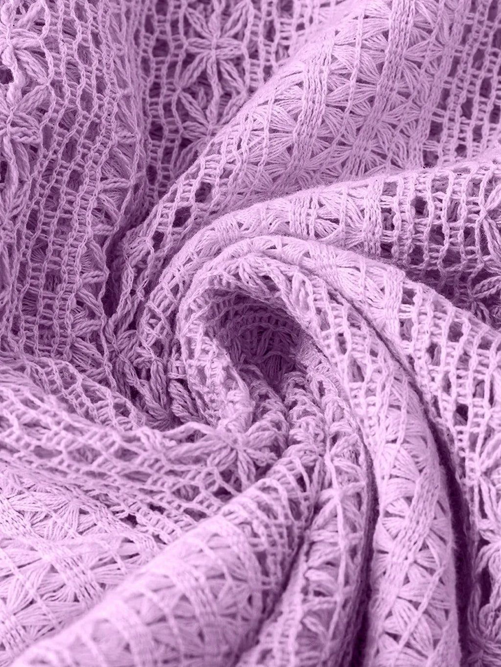 Sarah Express Women's Crochet Notched Button-Front Shirt