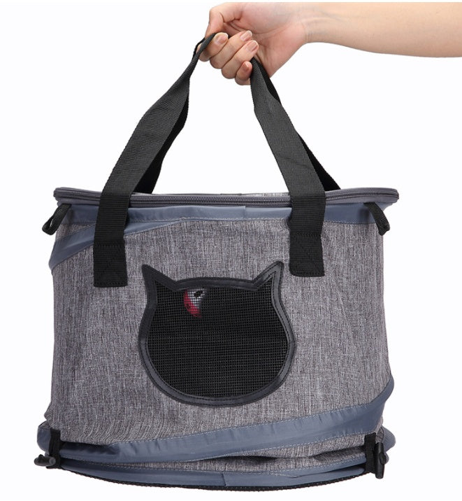 Foldable Pet Carrier Bag - Portable Travel Carrier for Cats & Small Dogs